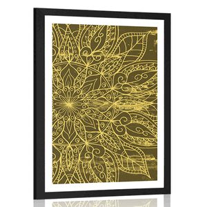 POSTER MIT PASSEPARTOUT TEXTUR DES MANDALAS - FENG SHUI - POSTER