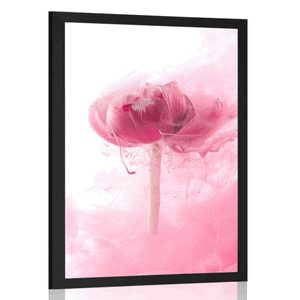 Poster Rosa Blume im interessanten Design