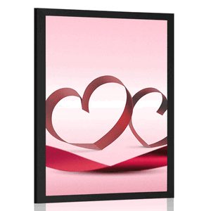AFFICHE – CŒURS AVEC UN RUBAN - AMOUR - AFFICHES