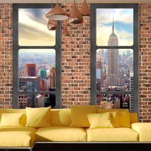 Self adhesive wallpaper view of New York