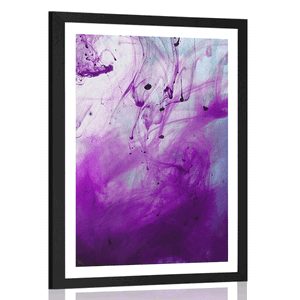 POSTER CU PASSEPARTOUT ABSTRACȚIE MAGICĂ VIOLETĂ - ABSTRACTE ȘI MODELATE - POSTERE