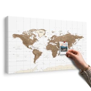 PARAFA KÉP CSODÁLATOS VINTAGE TÉRKÉP FEHÉR HÁTTÉREN - PARAFA KÉPEK - KÉPEK