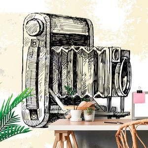 CARTA DA PARATI – TELECAMERA RETRÒ - CARTA DA PARATI VINTAGE A RETRO - CARTA DA PARATI