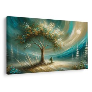 WANDBILD RUHE UNTER DEM BAUM DES LEBENS - BILDER BÄUME DES LEBENS - BILDER