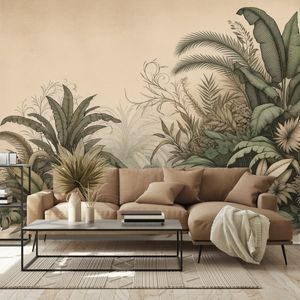 TAPETE TROPISCHER DSCHUNGEL IN DER NATUR - TAPETEN MIT DSCHUNGELMOTIVEN - TAPETEN