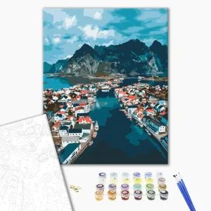 PAINT BY NUMBERS BEAUTIFUL NORWEGIAN FJORDS - NATURE - PAINTING BY NUMBERS