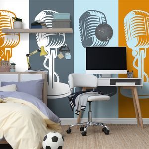PAPIER PEINT ADHÉSIF – AVEC DES MICROS POUR ARTISTES - PAPIER PEINT AUTOCOLLANT - PAPIERS PEINTS PANORAMIQUES