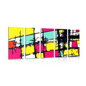 5-TEILIGES WANDBILD STILVOLLE POP-ART - POP-ART-BILDER - BILDER