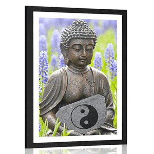 PLAKÁT S PASPARTOU JIN A JANG BUDDHA - FENG SHUI - PLAKÁTY