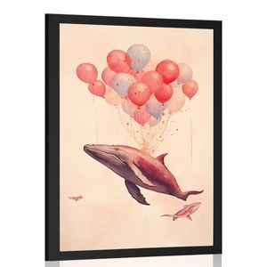 Plakát zasněná velryba s balony