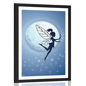 POSTER WITH MOUNT FAIRY IN THE MOONLIGHT - FAIRYTALE CREATURES - POSTERS