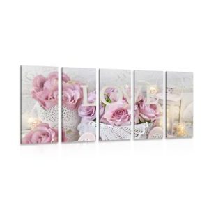 5-TEILIGES WANDBILD ROMANTISCHE DEKORATION IM VINTAGE-STIL - VINTAGE- UND RETRO-BILDER - BILDER