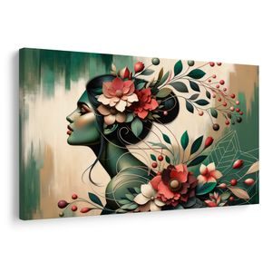 WANDBILD BLUMEN-GÖTTIN - WANDBILDER FRAUEN - BILDER
