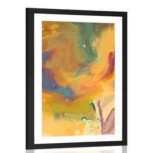 AFFICHE AVEC MONTURE ABSTRACTION COLORÉE DE - DE NOTRE ATELIER - AFFICHES