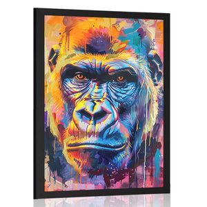 PLAKAT GORILE POPUT SLIKE NA PLATNU - MAJMUNI - PLAKATI