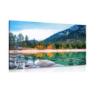 QUADRO LAGO NELLA BELLISSIMA NATURA - QUADRI DI NATURA E PAESAGGIO - QUADRI