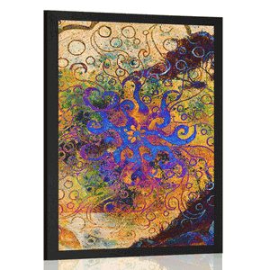 AFFICHE – ARBRE AVEC FOND ORIENTAL - FENG SHUI - AFFICHES
