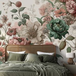 CARTA DA PARATI – FIORI VINTAGE PASTELLO - CARTA DA PARATI - 🔥 SVENDITA TOTALE