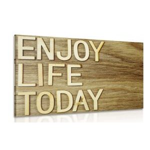 QUADRO CON LA FRASE "ENJOY LIFE TODAY" - QUADRI CON SCRITTE E CITAZIONI - QUADRI