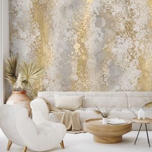 CARTA DA PARATI – PATINA DORATA ASTRATTA IN STILE GLAMOUR - CARTA DA PARATI ASTRATTI - CARTA DA PARATI