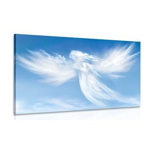 CANVAS PRINT IMAGE OF AN ANGEL IN THE CLOUDS - PICTURES OF ANGELS - PICTURES