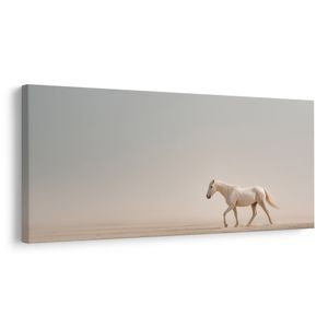 TABLEAU SUR TOILE – CHEVAL PAISIBLE SUR LE SABLE - TABLEAUX DE CHEVAUX - TABLEAUX