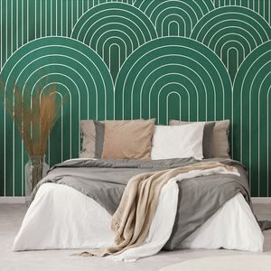 ТАПЕТ – ЗЕЛЕН МОДЕЛ НА ДЪГА MID-CENTURY - ТАПЕТИ - 🔥 ТОТАЛНА РАЗПРОДАЖБА