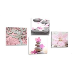 CANVAS PRINT SET FENG SHUI IN FINE DESIGN - SET OF PICTURES - PICTURES