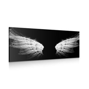 Canvas print black and white angel wings
