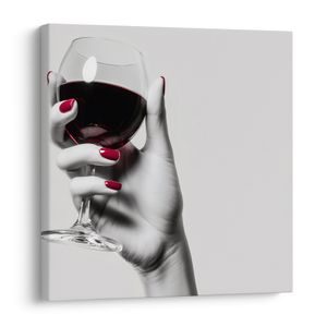 FOTO OP CANVAS MODERNE KUNST MET WIJN - SCHILDERIJEN ETEN EN DRINKEN - SCHILDERIJEN