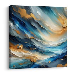 QUADRO SU TELA – ENERGIA CELESTE - QUADRI FORME ASTRATTE - STAMPE E QUADRI