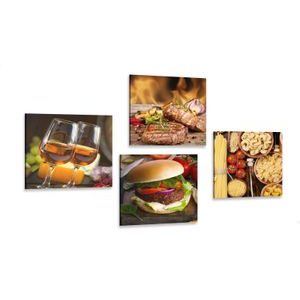 CANVAS PRINT SET CULINARY ART - SET OF PICTURES - PICTURES