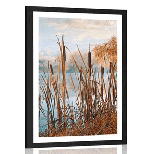 AFFICHE AVEC MONTURE RIVIÈRE AU MILIEU DE LA NATURE D'AUTOMNE - NATURE - AFFICHES