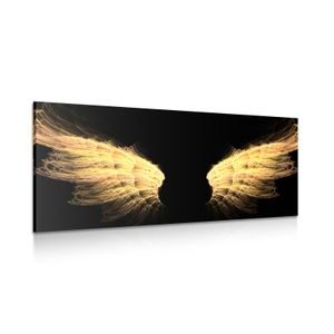 Canvas print golden angel wings