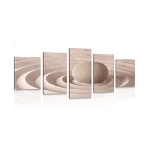 5-PIECE CANVAS PRINT RELAXATION STONE - PICTURES FENG SHUI - PICTURES