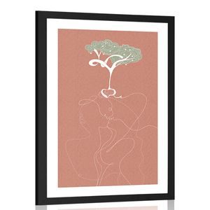 Plakat s paspartujem korenine ljubezni