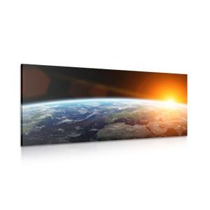 CANVAS PRINT VIEW OF THE PLANET FROM SPACE - PICTURES OF SPACE AND STARS - PICTURES