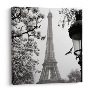 WANDBILD EIFFELTURM IM WINTER - BILDER VON PARIS - BILDER