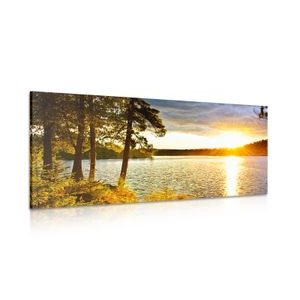 QUADRO TRAMONTO SUL LAGO - QUADRI DI NATURA E PAESAGGIO - QUADRI