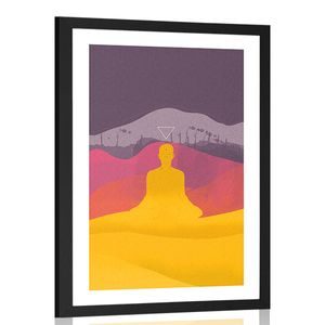 POSTER CU PASSEPARTOUT ECHILIBRUL LUI BUDDHA - MOTIVE DIN ATELIERUL NOSTRU - POSTERE