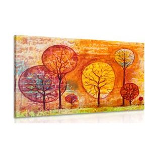 Wandbild Bäume in Herbstfarben