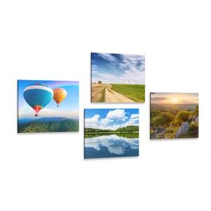 CANVAS PRINT SET VIEW OF BEAUTIFUL NATURE - SET OF PICTURES - PICTURES
