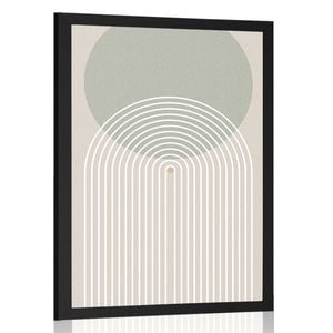 PLAKAT KHAKI KRUG S DUGOM MID-CENTURY - MOTIVI IZ NAŠE RADIONICE - PLAKATI
