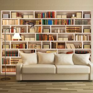 Samolepiaca tapeta knižnica - Home library