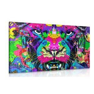 CANVAS PRINT COLORFUL BEAST - POP ART PICTURES - PICTURES