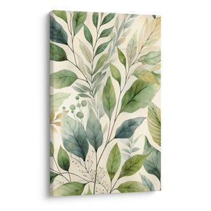 OBRAZ AKVARELOVÉ ZELENÉ LISTY - BOTANICKÉ OBRAZY - OBRAZY