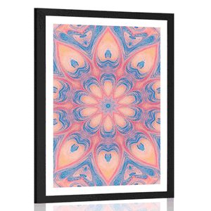 PLAKAT Z PASSE-PARTOUT HIPNOTYCZNA MANDALA - FENG SHUI - PLAKATY