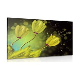 WANDBILD BLUMEN AUS GOLD - ABSTRAKTE BILDER - BILDER