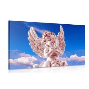 Slika rožnati skrben angelček na nebu