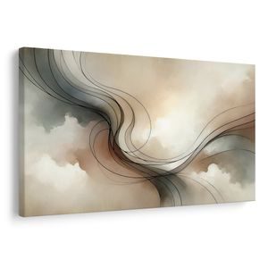 WANDBILD ZARTE LINIEN IM RAUM - WANDBILDER ABSTRAKTE FORMEN - BILDER